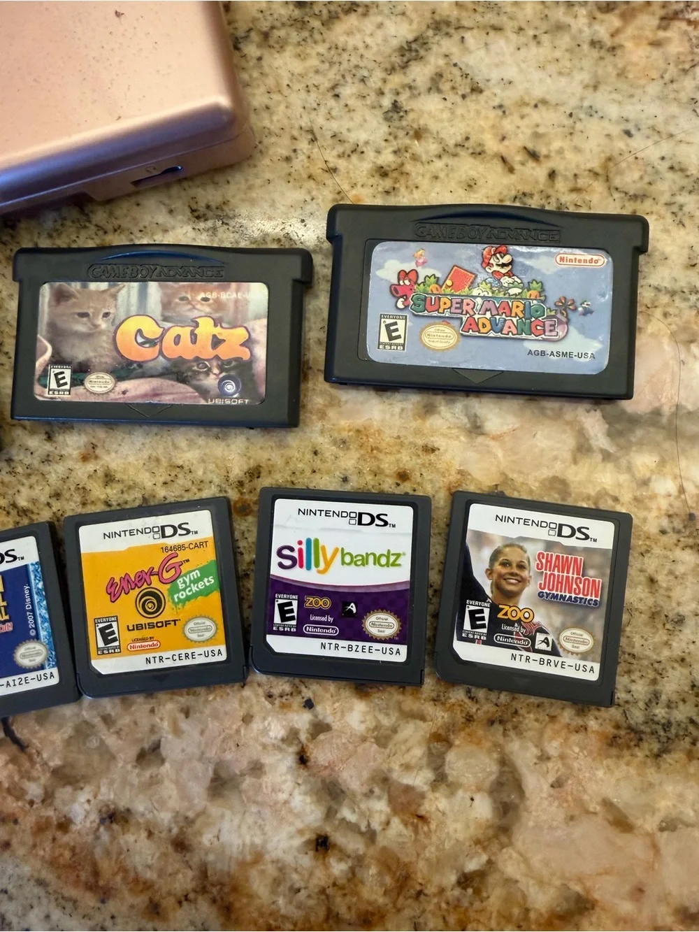 Nintendo DS Lite Pink Console with 10 Games and Accessories